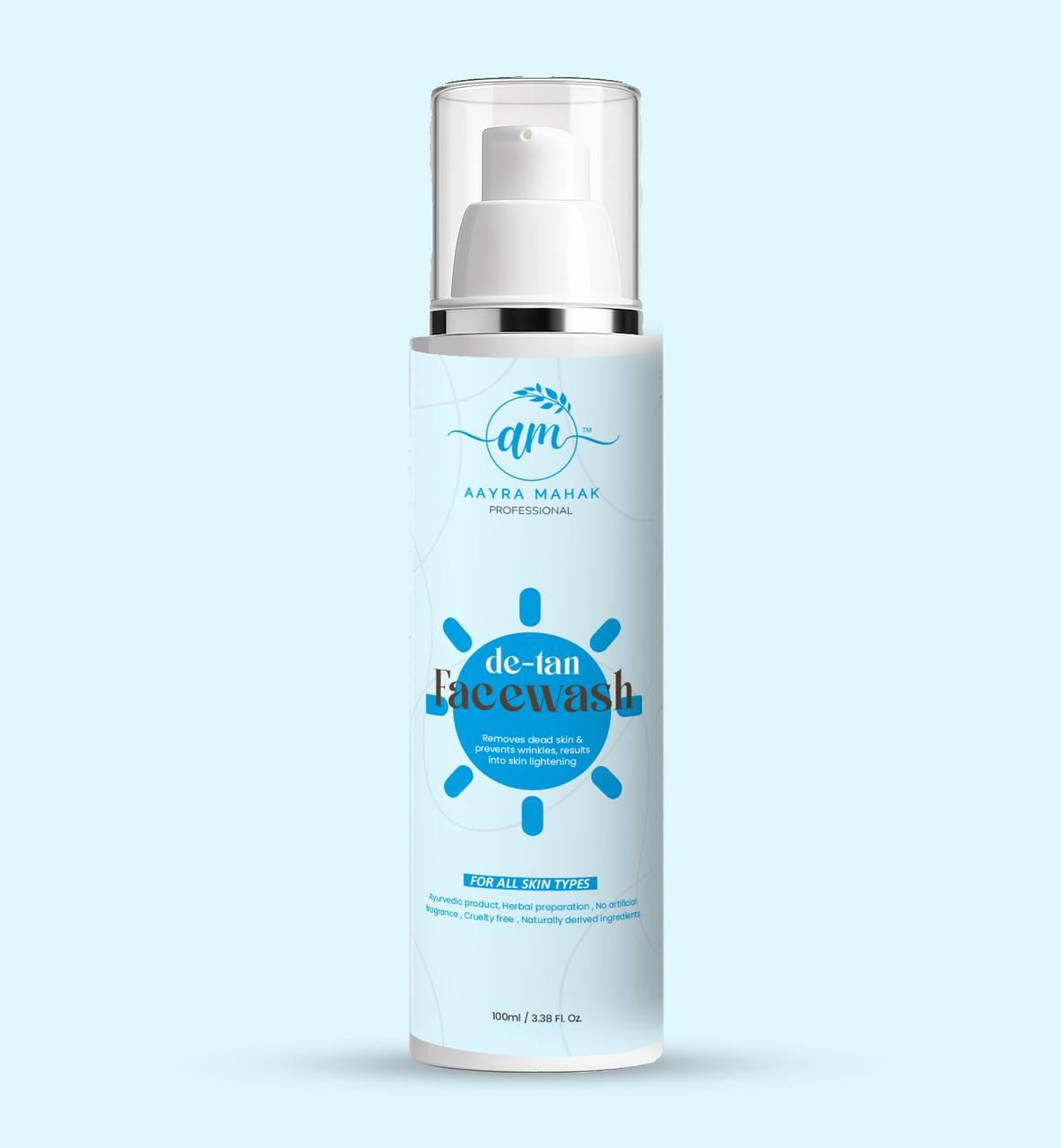 De-Tan Facewash | Skin Brightening & Deep Cleansing for All Skin Types (100ml)
