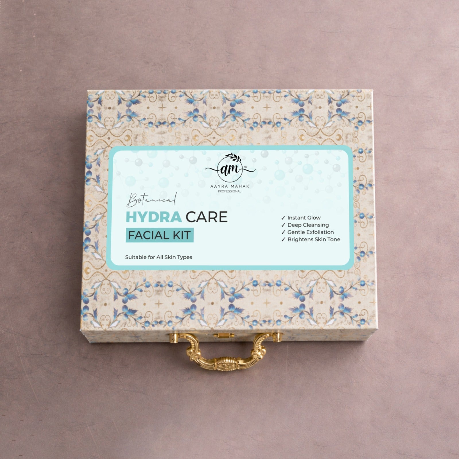 Am Professional-Botanical Hydra Care Facial Kit for Deep Hydration & Glowing Skin | Gentle Cleansing & Skin Brightening Facial Kit | Suitable for All Skin Types